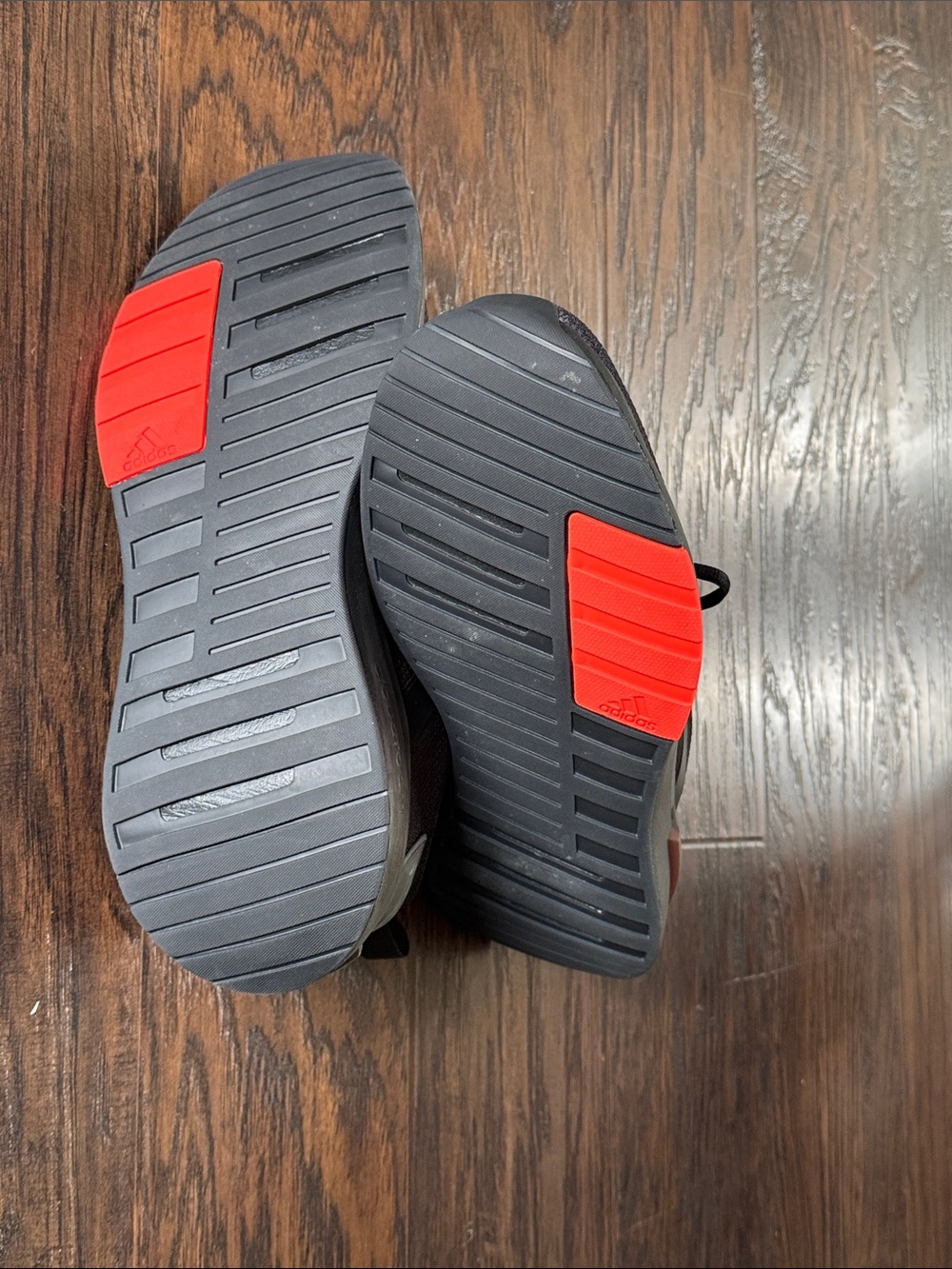 adidas Men’s Black Athletic Shoes with Red Accents - Picture 8 of 9